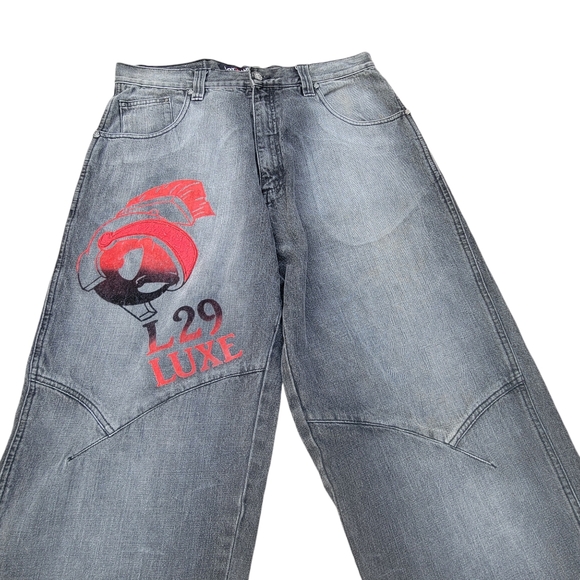 Lot 29 Luxe Marvin the Martian Baggy Wide Leg Hip Hop Looney Tunes Jean 36 - Picture 2 of 14